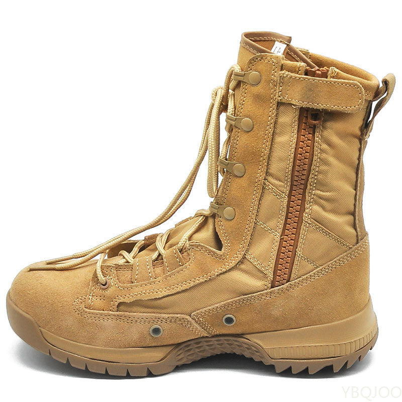 TAN COLOR MILITARY BOOTS FOR MEN ARMY COMBAT BOOTS DESERT OUTDOOR BOOT ...